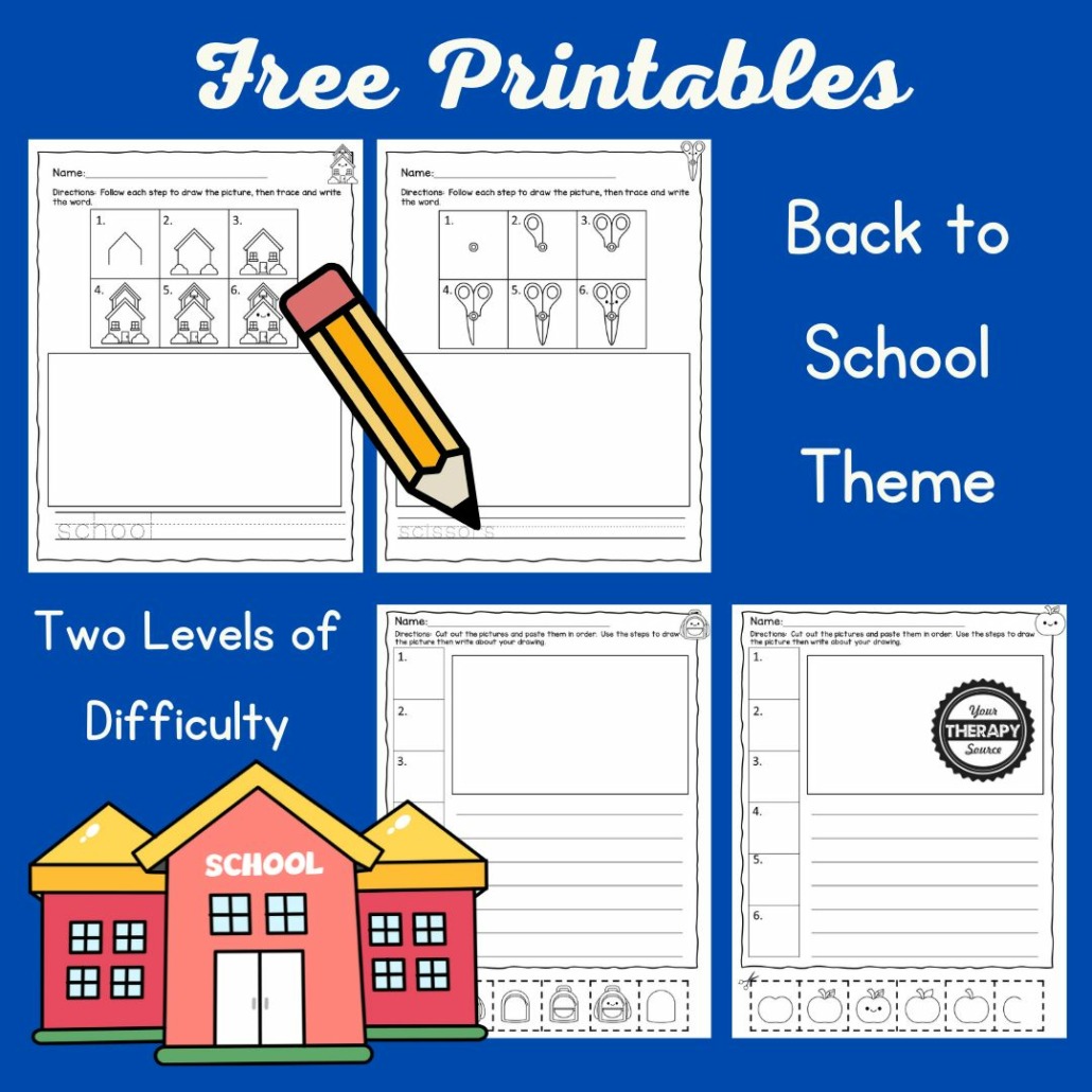 Back to School Worksheet Free Printable Packet Your Therapy Source