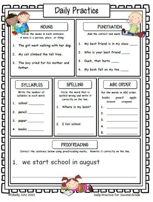 school worksheet for 2nd graders