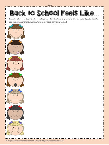 Back to School Feels Like (Female) Worksheets