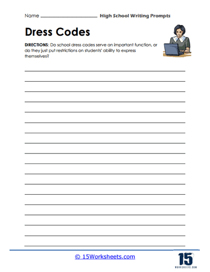 High School Writing Prompt Worksheets - Worksheets Library