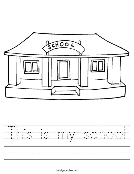 This is my school Worksheet - Twisty Noodle