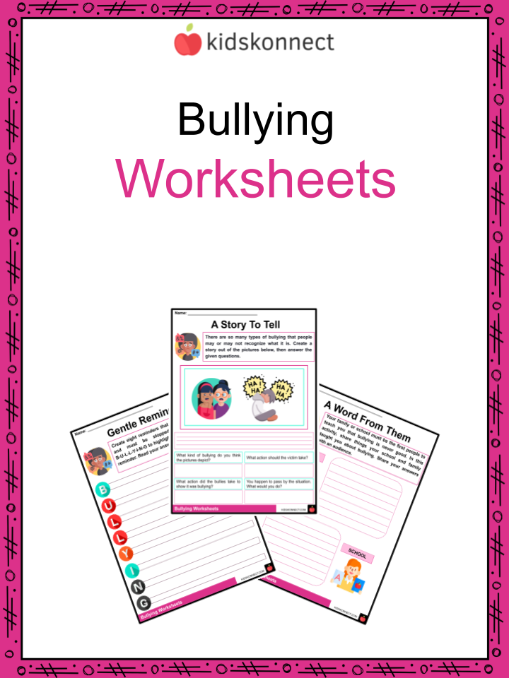 school worksheet on bullying