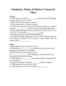 science 8 states of matter worksheet key