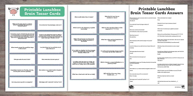 science brain teasers worksheet