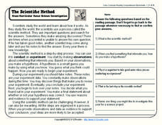 The Scientific Method Worksheet for 2nd - 3rd Grade | Lesson Planet