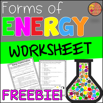 Forms of Energy Worksheet ⋆ The Trendy Science Teacher