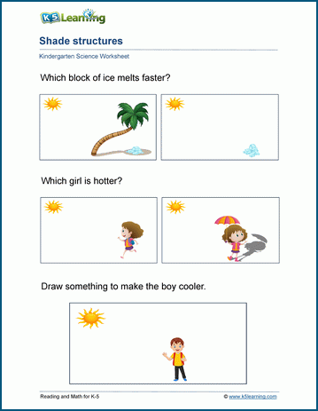 Kindergarten Energy Worksheets | Worsheets library