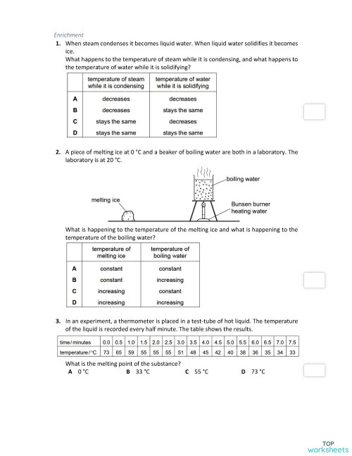 science enrichment worksheet