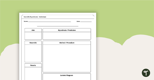 Science Experiment Recording Sheet | Teach Starter - Worksheets Library