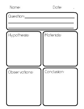 Free Science Experiment Worksheet by Kind n Kindergarten | TPT