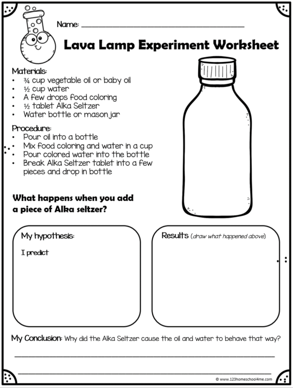 ? How to Make a Lava Lamp with FREE Experiment Worksheet