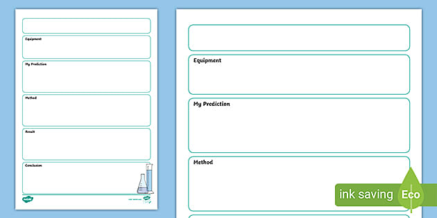 ? Recording Science Experiments Worksheet | Science Resources