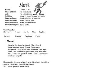 science fiction worksheet