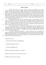 Science Fiction text - ESL worksheet by maggy69