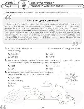 science for 4th grade worksheet