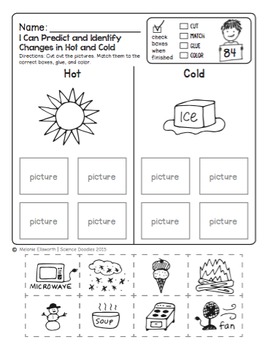 FREEBIE! NO-PREP First Grade Science Doodles Printables | TPT