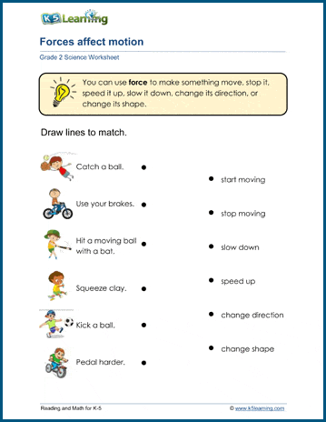 Force and Motion Worksheets | Worsheets library
