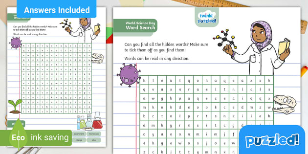 World Science Day Word Search Puzzle (teacher made) - Twinkl
