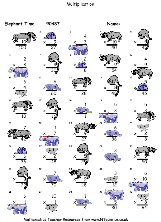 NTScience - Science Worksheet Resources - Numeracy Worksheets