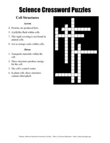 Science Crossword Puzzles - Cell Structures Worksheet for 4th ...