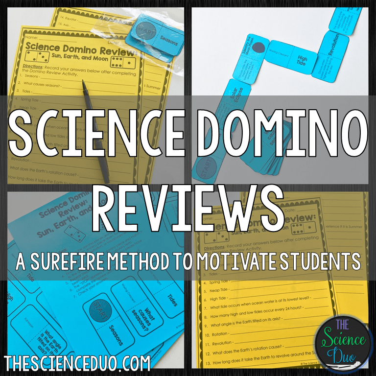 Science Domino Reviews - A Surefire Method to Motivate Students