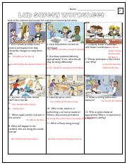 Makayla Wright - lab safety worksheet.pdf - Name: Lab Safety ...