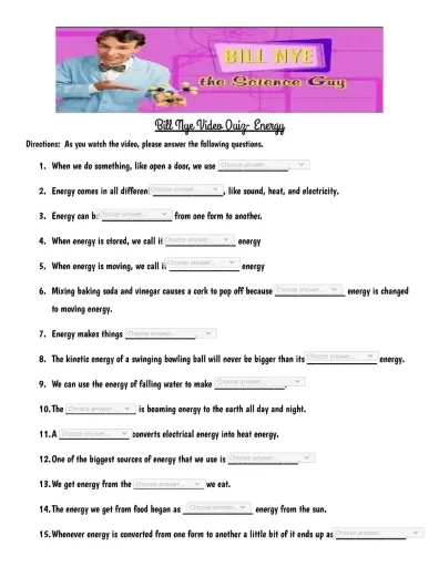 6th Grade Science worksheets - Edform