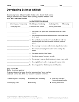 Developing Science Skills II Printable (6th - 12th Grade ...