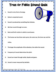 Light and Sound Worksheets