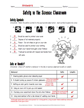 science worksheet answers
