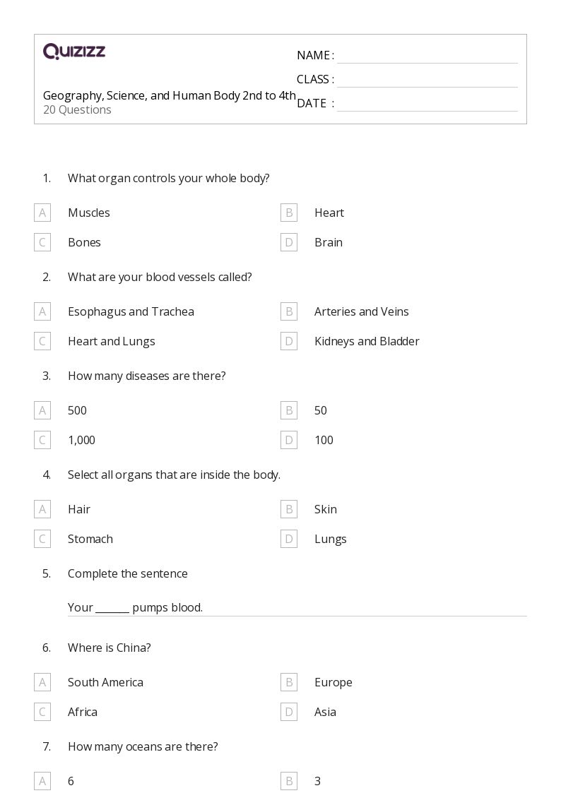 50+ Earth &  Space Science worksheets for 2nd Class on Quizizz ...