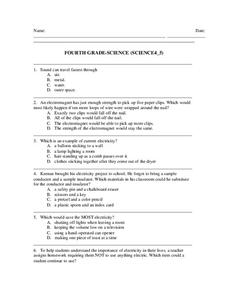 Fourth Grade Science Worksheet for 4th Grade | Lesson Planet