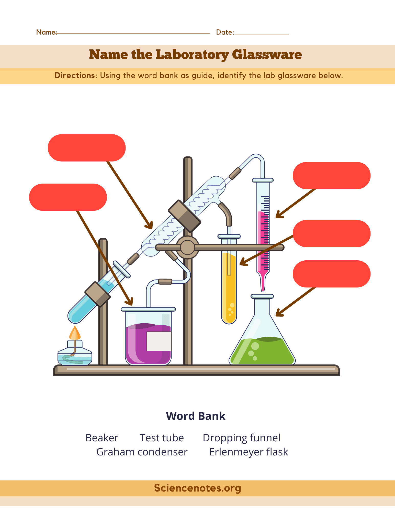 Free scientific equipment worksheet, Download Free scientific equipment