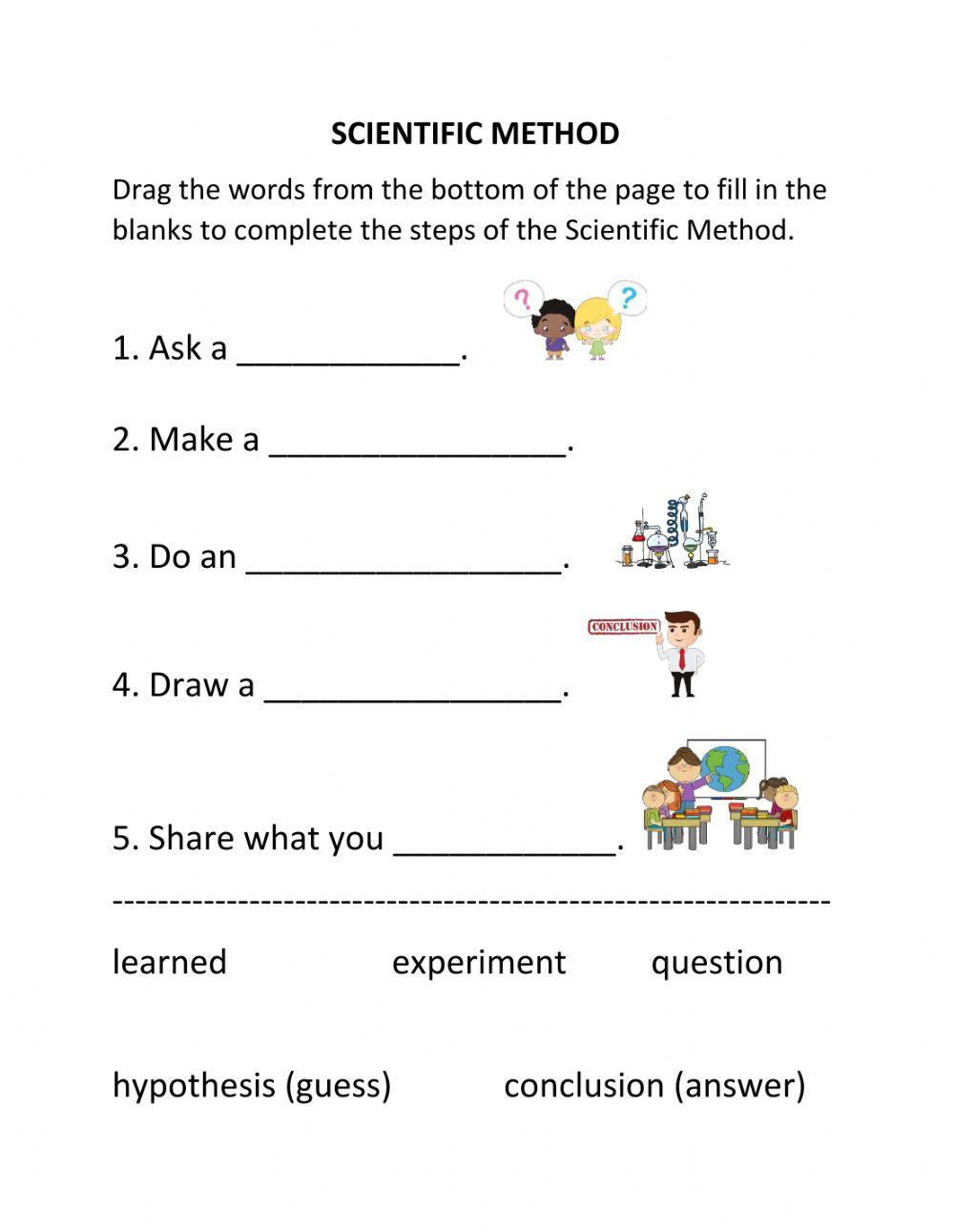scientific method practice worksheet answers