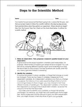 Steps to the Scientific Method | Printable Student Presentation Tools