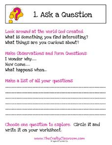 Guided Scientific Method Worksheet for 2nd - 4th Grade | Lesson Planet