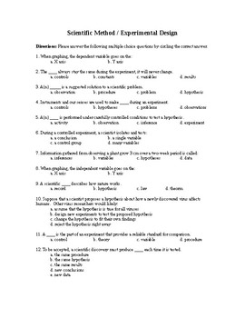 scientific method review worksheet answer key
