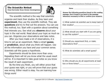 scientific method worksheet for 2nd grade
