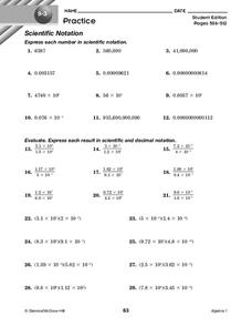 scientific notation handout