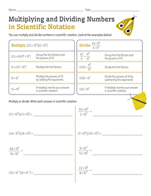 Multiplying and Dividing Numbers in Scientific Notation ...