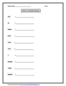 Write in Scientific Notation: Standard Form to Scientific Notation ...