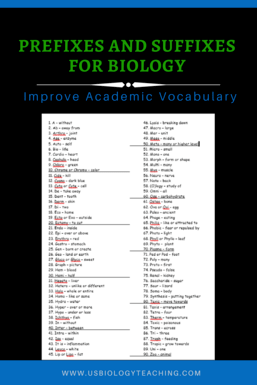 scientific prefixes and suffixes worksheet