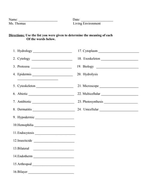 scientific prefixes and suffixes worksheet