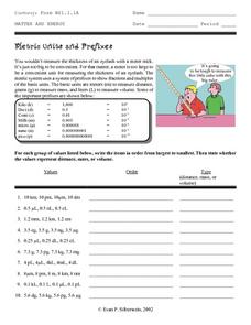scientific prefixes worksheet