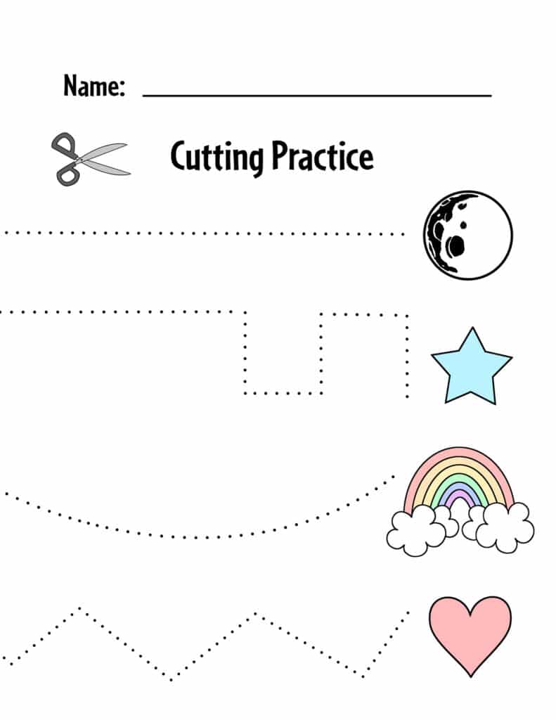 Free Printable Cutting Worksheets for Preschoolers ⋆ The Hollydog ...