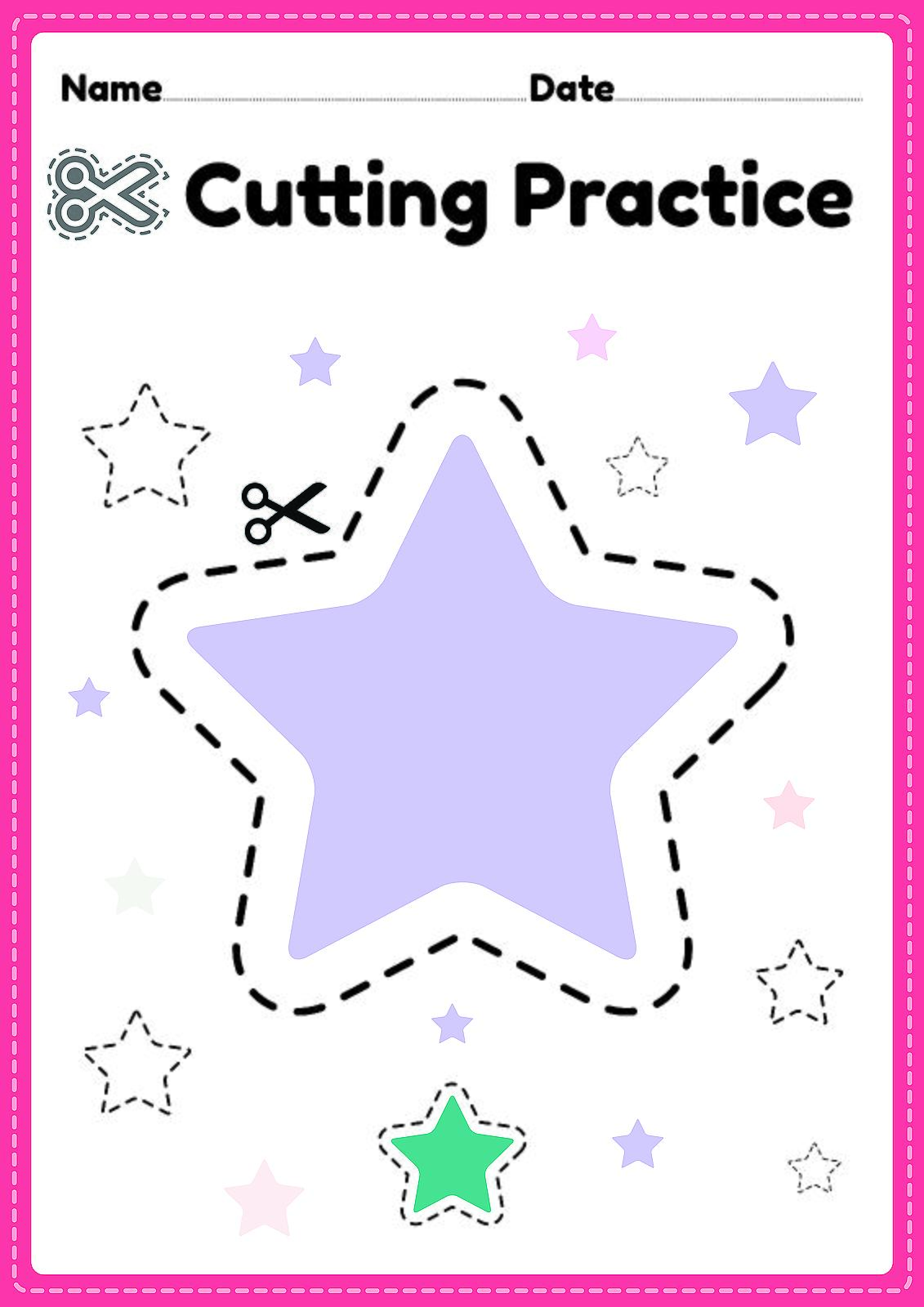Cutting Practice Worksheets for Kids: Free Printable Activity ...