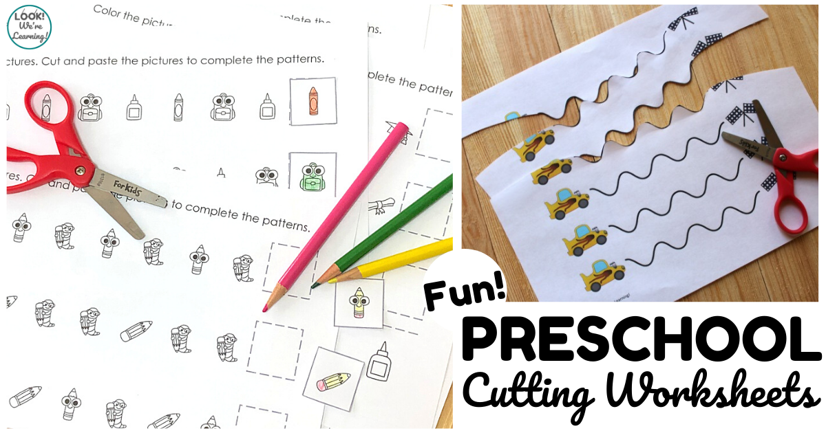 Fun Preschool Scissor Skills Worksheets for Kids - Look! Were ...
