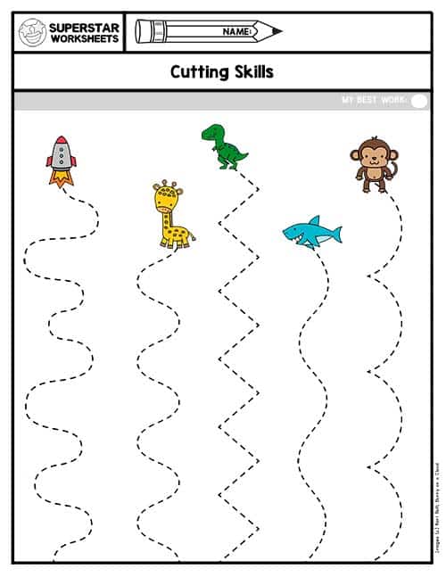 Cutting Practice Worksheets -Worksheets Library