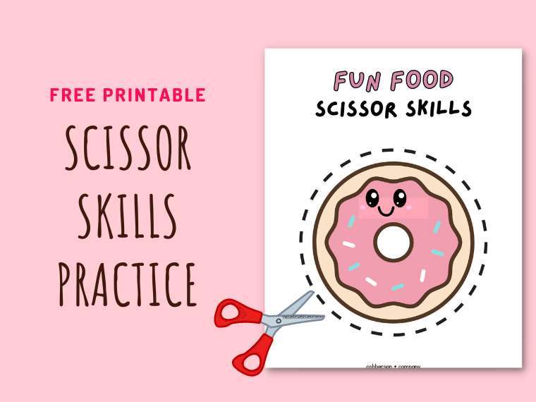 Scissors skills printable for kids - Cobberson + Co.