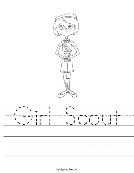 Girl Scout Worksheet - Twisty Noodle